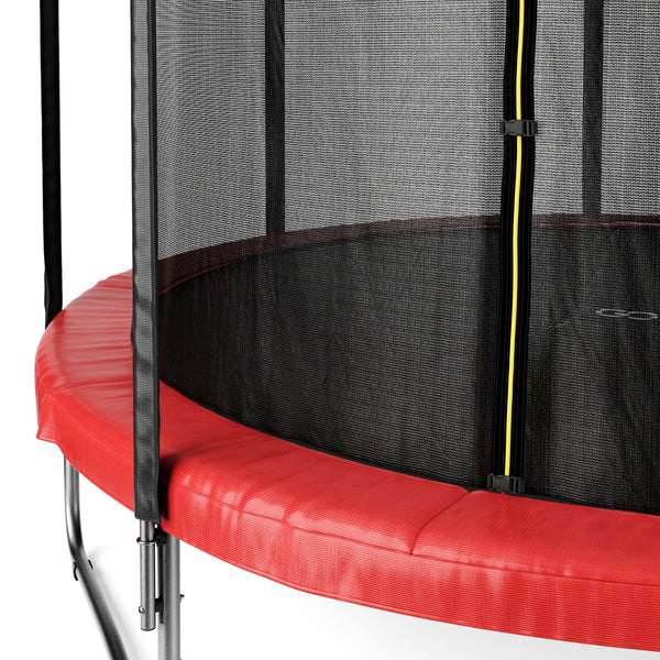 Trampolin 400 cm inkl. Sicherheitsnetz rot