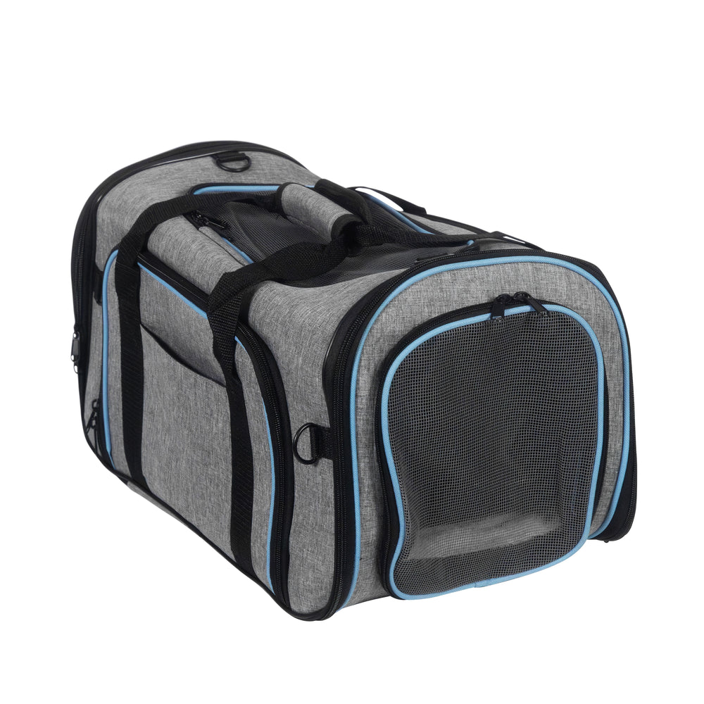 Transportbox für Haustiere erweiterbar 45 x 28 x 28 cm grau