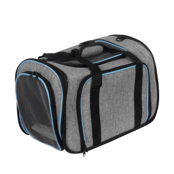 Transportbox für Haustiere erweiterbar 45 x 28 x 28 cm grau