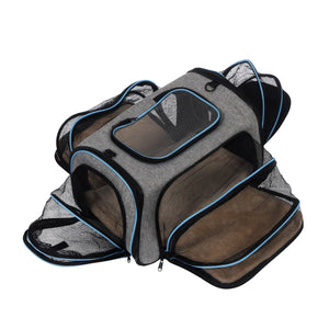Transportbox für Haustiere erweiterbar 45 x 28 x 28 cm grau