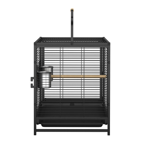 Transportkäfig für Vögel 48 x 38 x 67 cm schwarz