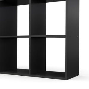 Treppenregal Raumteiler NASIR 6 Fächer schwarz