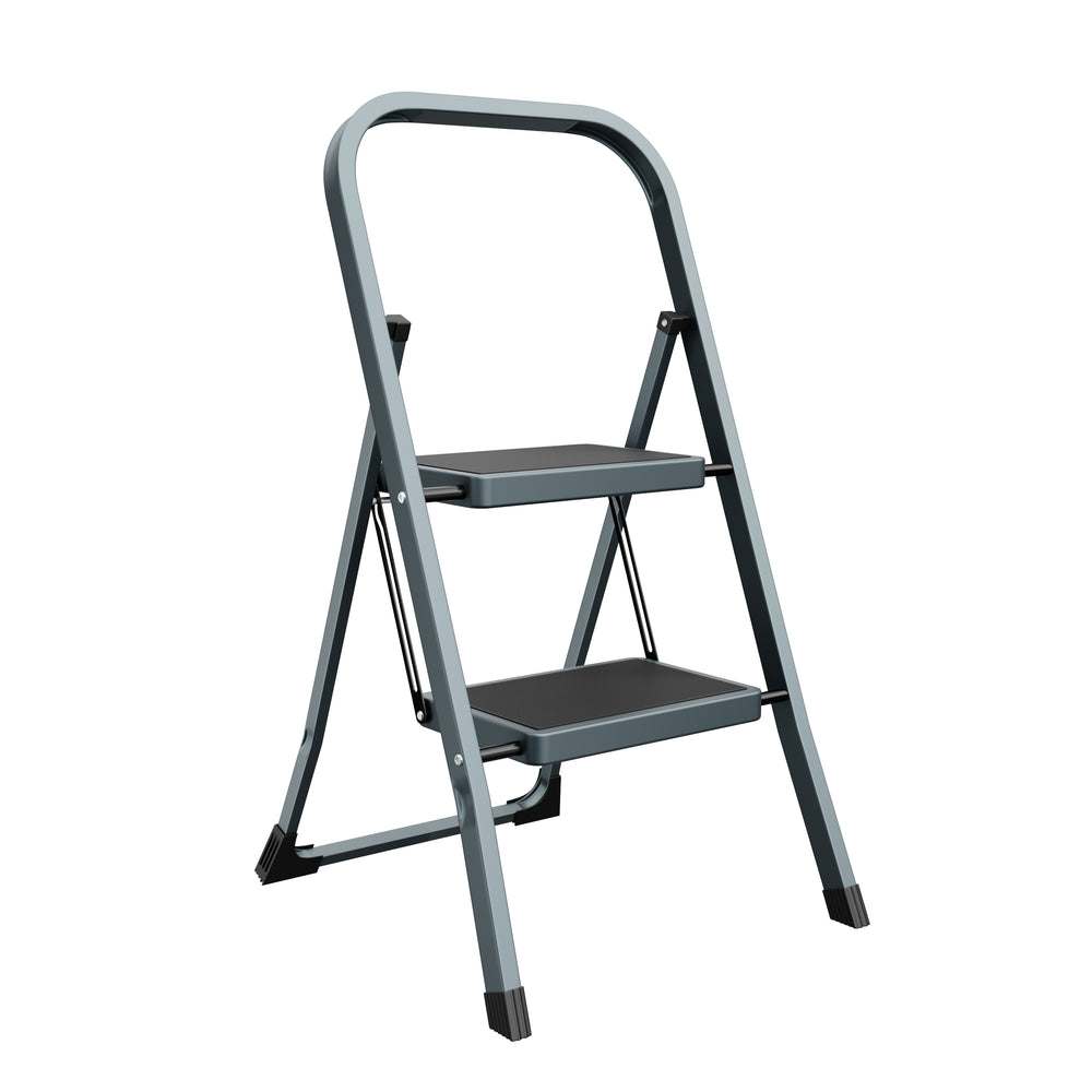 Scaletta a 2 gradini, grigio/nero