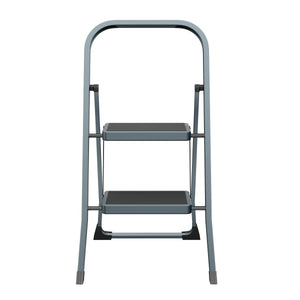 Scaletta a 2 gradini, grigio/nero