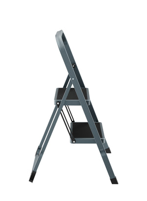 Scaletta a 2 gradini, grigio/nero