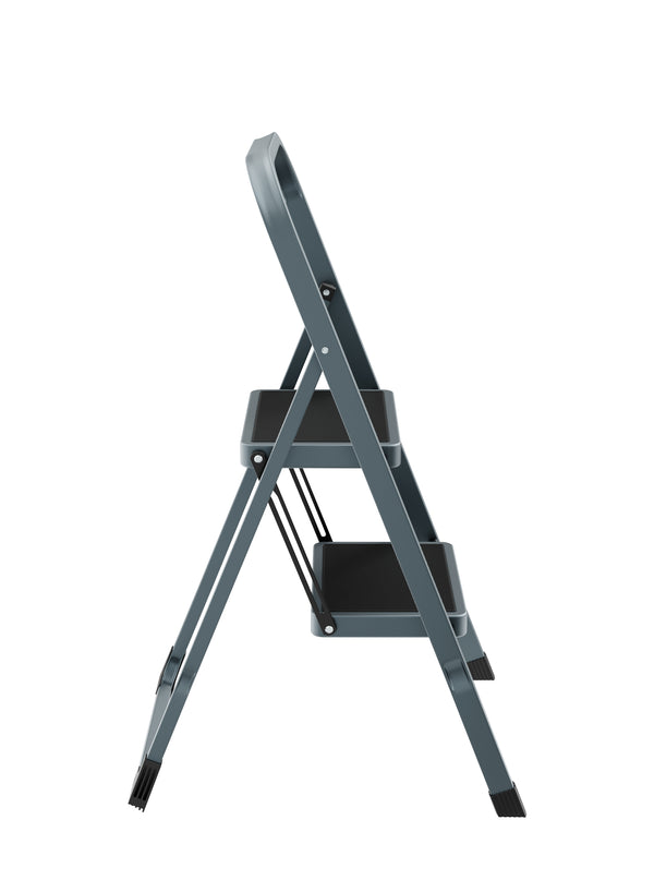 Scaletta a 2 gradini, grigio/nero