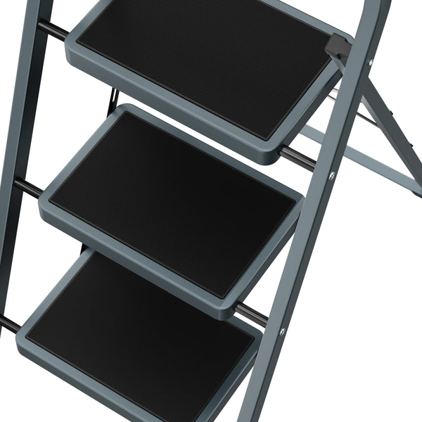 Scaletta a 3 gradini grigio/nero