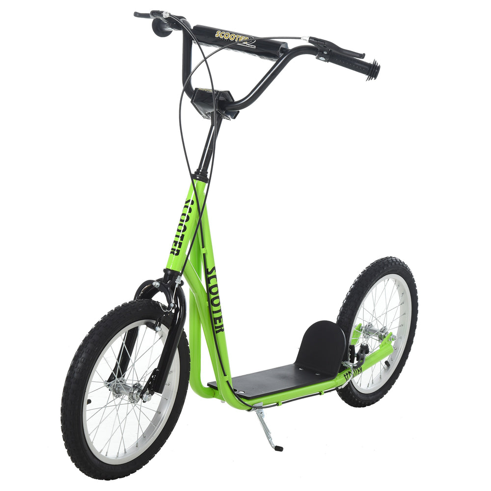 Monopattino Kickboard per bambini, pneumatici da 16 pollici, verde