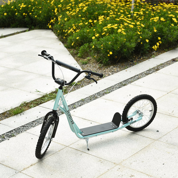 Trottinett Scooter Kickboard Kindertrotti 16 Zoll Luftreifen blau