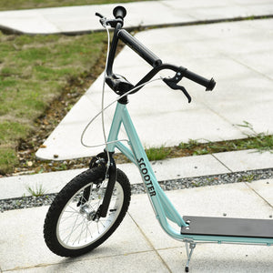Trottinett Scooter Kickboard Kindertrotti 16 Zoll Luftreifen blau