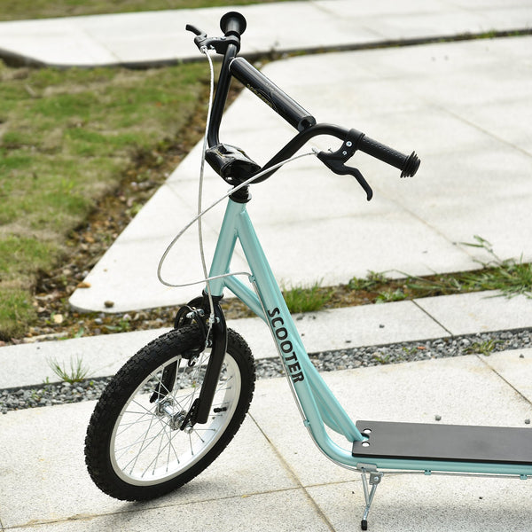 Trottinett Scooter Kickboard Kindertrotti 16 Zoll Luftreifen blau