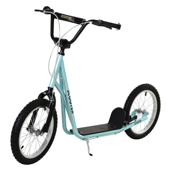Trottinett Scooter Kickboard Kindertrotti 16 Zoll Luftreifen blau