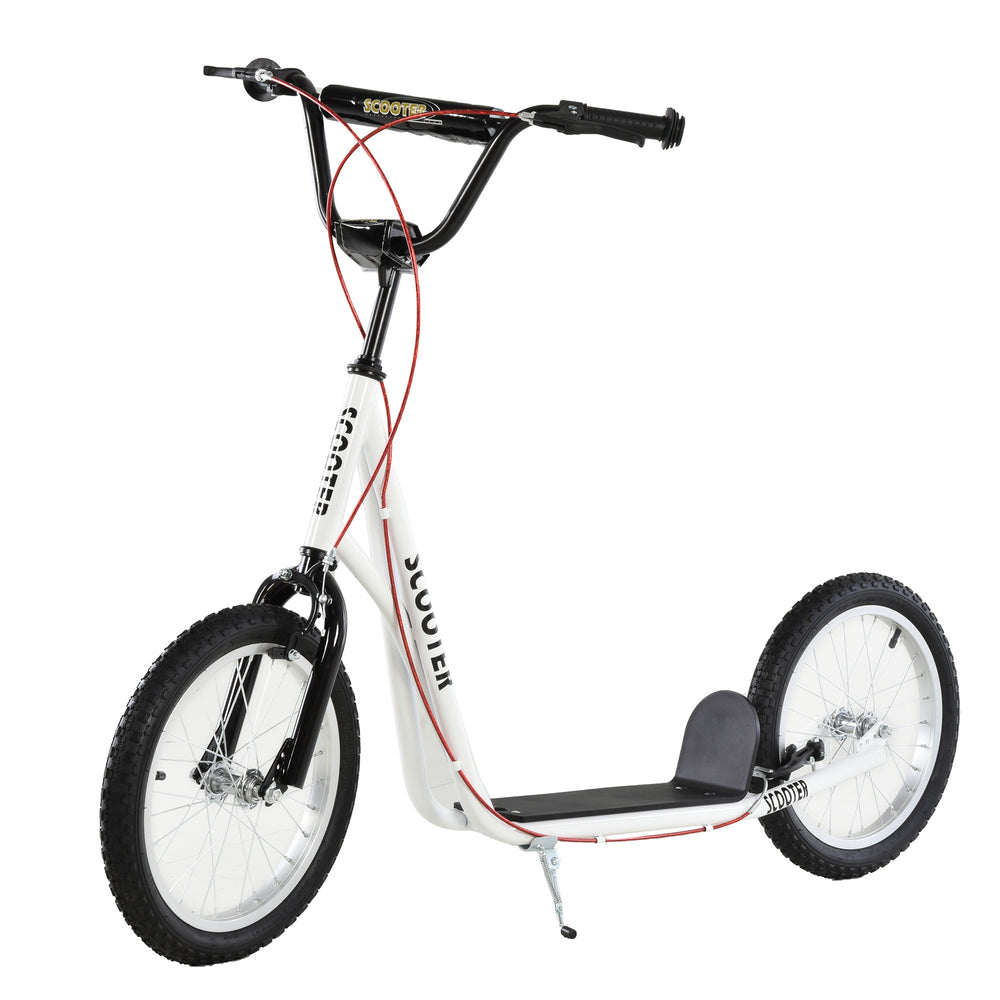 Monopattino Kickboard per bambini, pneumatici da 16 pollici, bianco