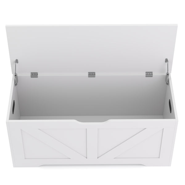 Truhe 100 x 46 x 40 cm weiss
