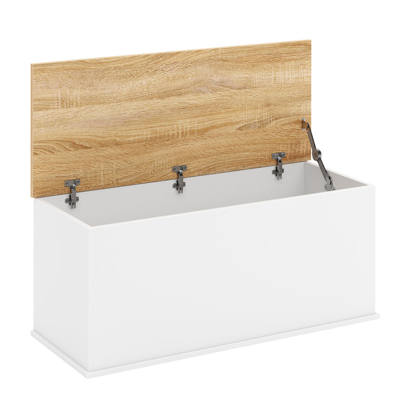 Truhe ARLES 100 x 40 x 47 cm weiss