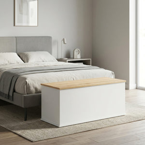 Truhe ARLES 100 x 40 x 47 cm weiss
