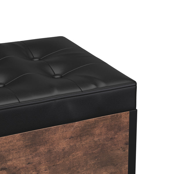 Baule vintage in pelle BONITA 40 x 50 x 40 cm
