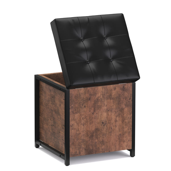 Baule vintage in pelle BONITA 40 x 50 x 40 cm