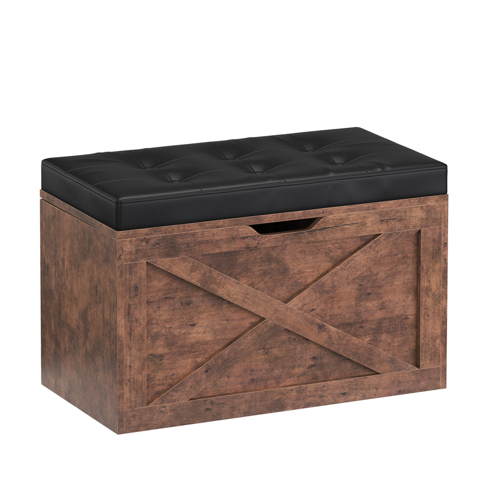 Baule vintage in pelle BONITA 76 x 48 x 40 cm