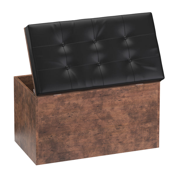 Baule vintage in pelle BONITA 76 x 48 x 40 cm