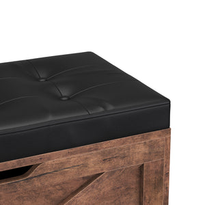 Baule vintage in pelle BONITA 76 x 48 x 40 cm