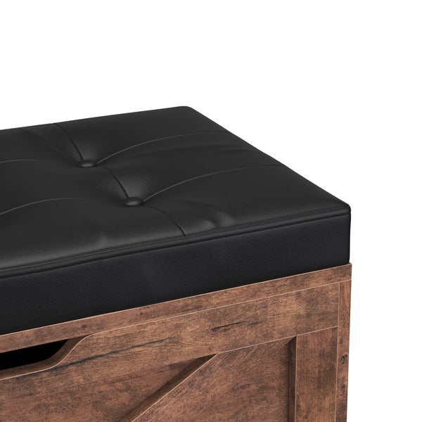 Baule vintage in pelle BONITA 76 x 48 x 40 cm