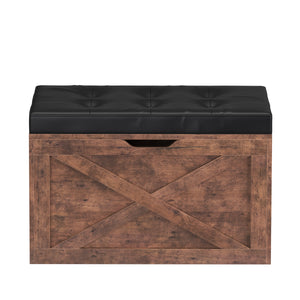 Baule vintage in pelle BONITA 76 x 48 x 40 cm