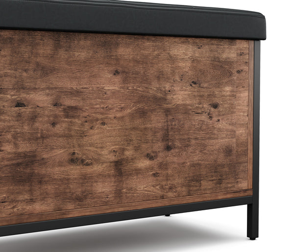 Truhe multifunktional Leder Vintage BONITA