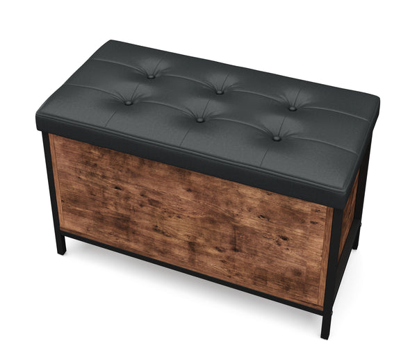 Truhe multifunktional Leder Vintage BONITA