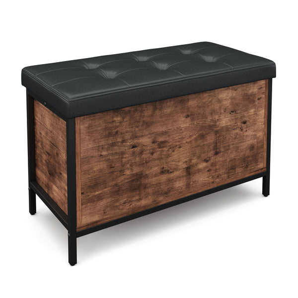 Truhe multifunktional Leder Vintage BONITA