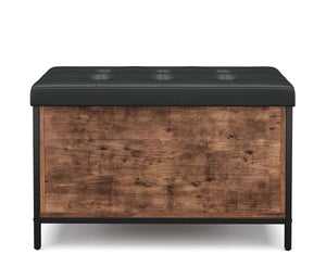 Truhe multifunktional Leder Vintage BONITA