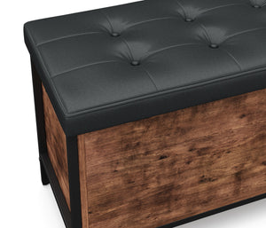 Truhe multifunktional Leder Vintage BONITA