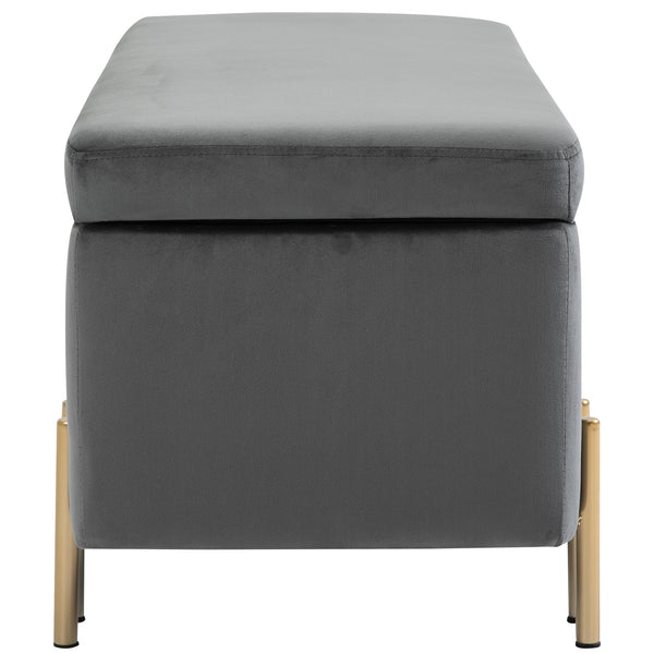 Truhenbank Sitzbank mit Stauraum Dunkelgrau 100cm