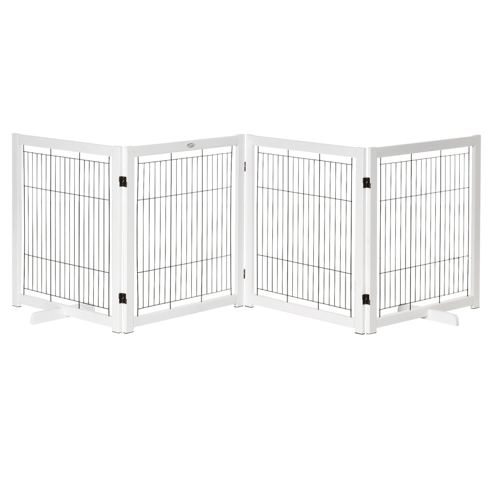 Wooden safety gate for dogs, 305x35.5x82cm