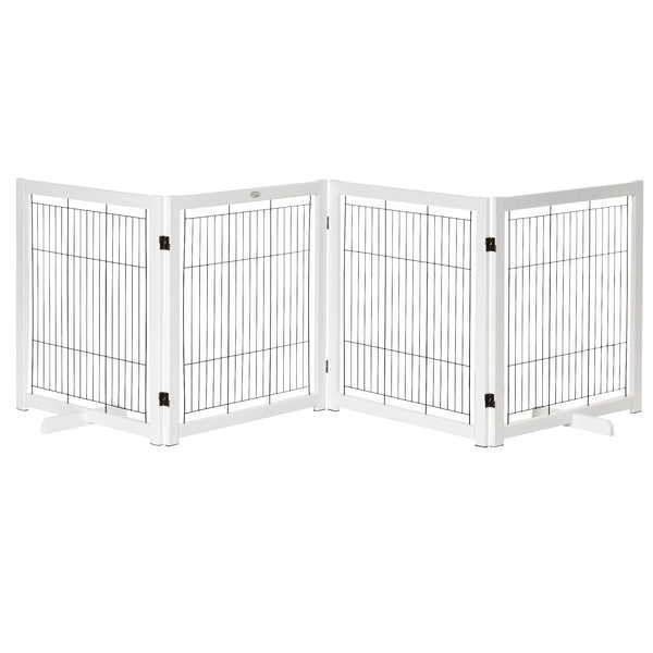Türschutzgitter Holz Absperrgitter für Hunde 305x35.5x82cm