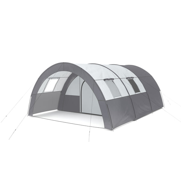 Tunnel tent for 4-6 people, grey