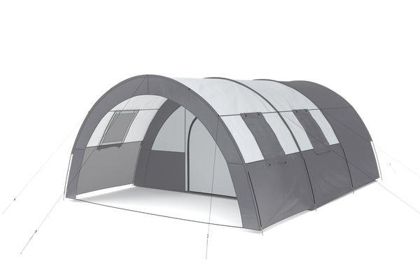Tunnel tent for 4-6 people, grey