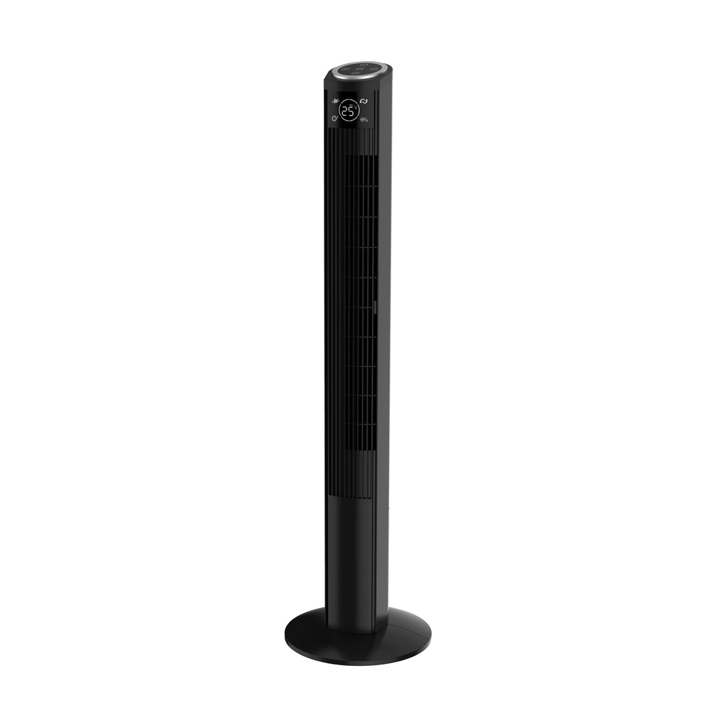 Tower fan with touchscreen, 123 cm, black