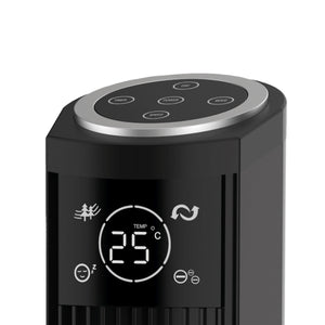 Turmventilator mit Touchscreen 123 cm schwarz