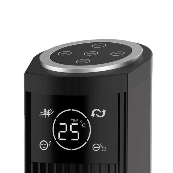 Turmventilator mit Touchscreen 123 cm schwarz