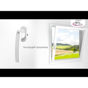 6 Fenstergriffe abschliessbar silber