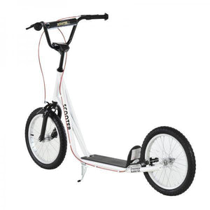 Kinderroller Scooter Tretroller Cityroller Kickscooter Kickboard mit Luftreifen Faltbar 16 Zoll Weiss