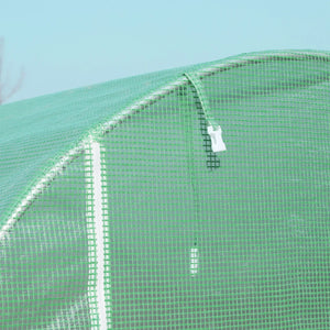 Gewächshaus 500x200x205cm Foliengewächshaus Tomatenhaus Tür mit Moskitonetz