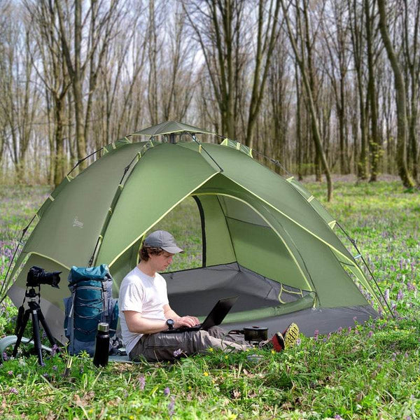 Doppelzelt Campingzelt 2 Türen wasserdicht Tragetasche