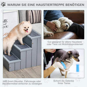 Hundetreppe Haustiertreppe Einstiegshilfe Grau4