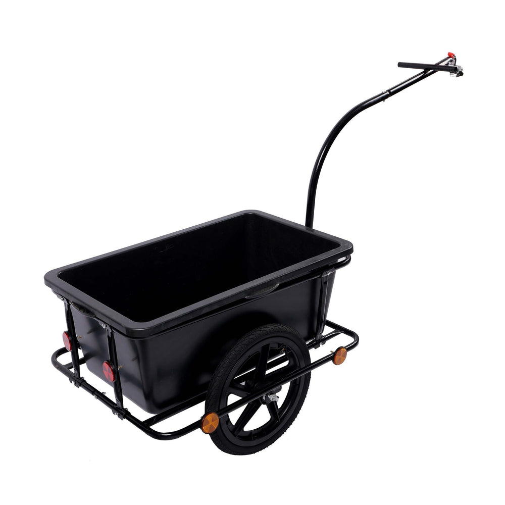 Bicycle trailer with box, black