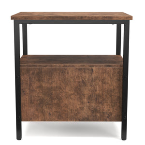 Nachttisch Vintage BONITA 30 x 61 cm mit 2 Schubladen