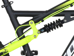 TOTEM vollgefedertes Mountainbike, schwarz/gelb - Rahmen: 46cm
