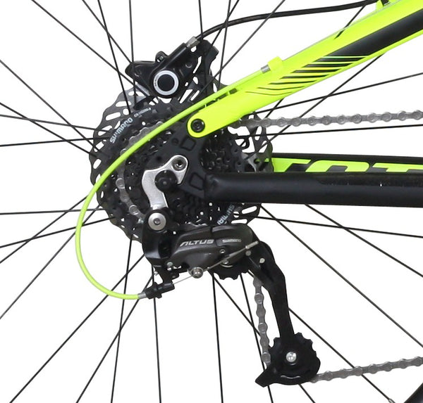 TOTEM vollgefedertes Mountainbike, schwarz/gelb - Rahmen: 46cm