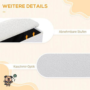 Haustiertreppe Katzentreppe Einstiegshilfe weiss